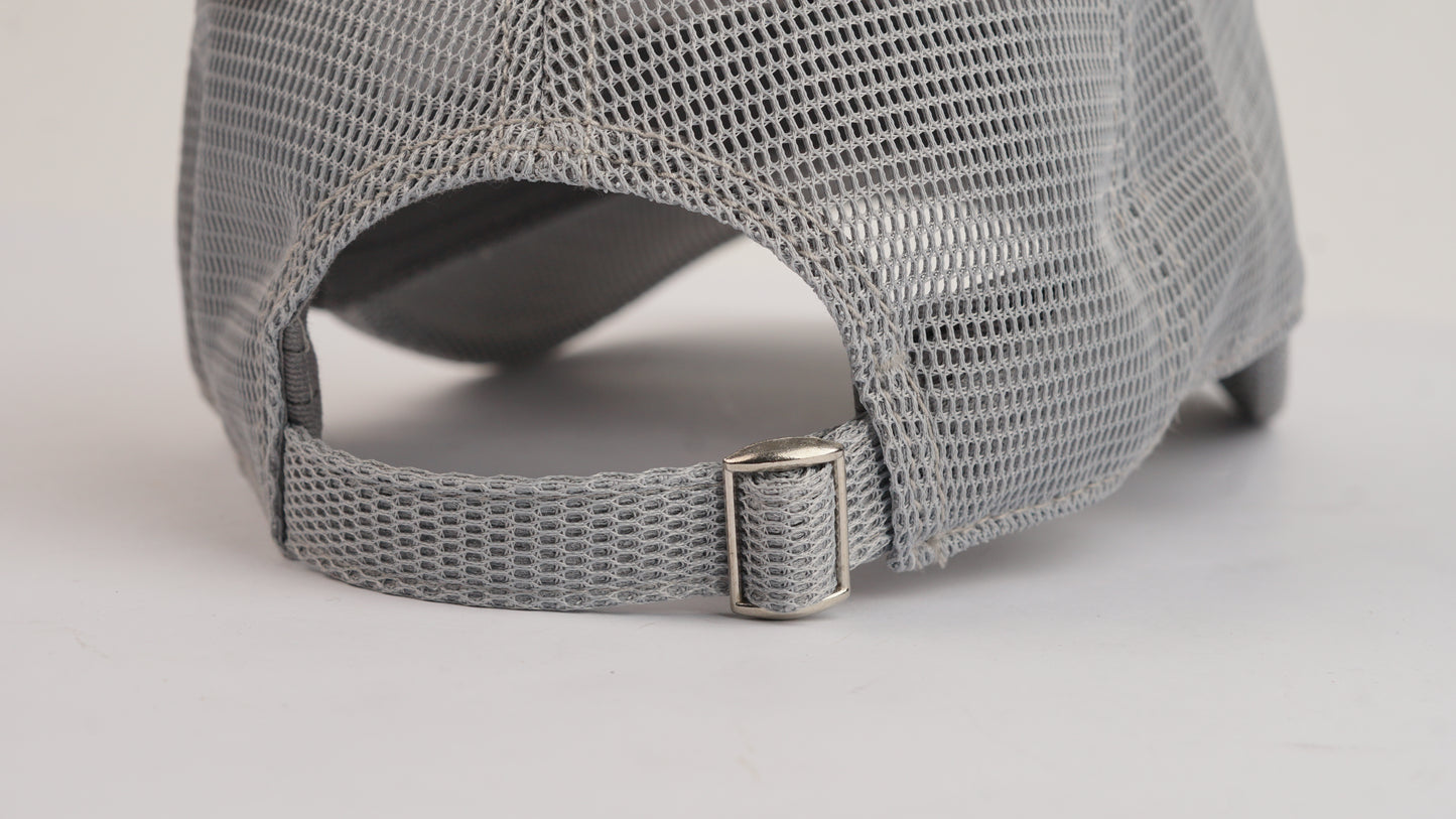 Grey Sports Net Cap