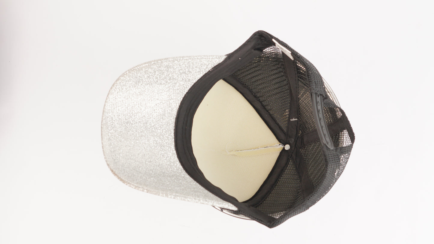 Silver Sequin Cap