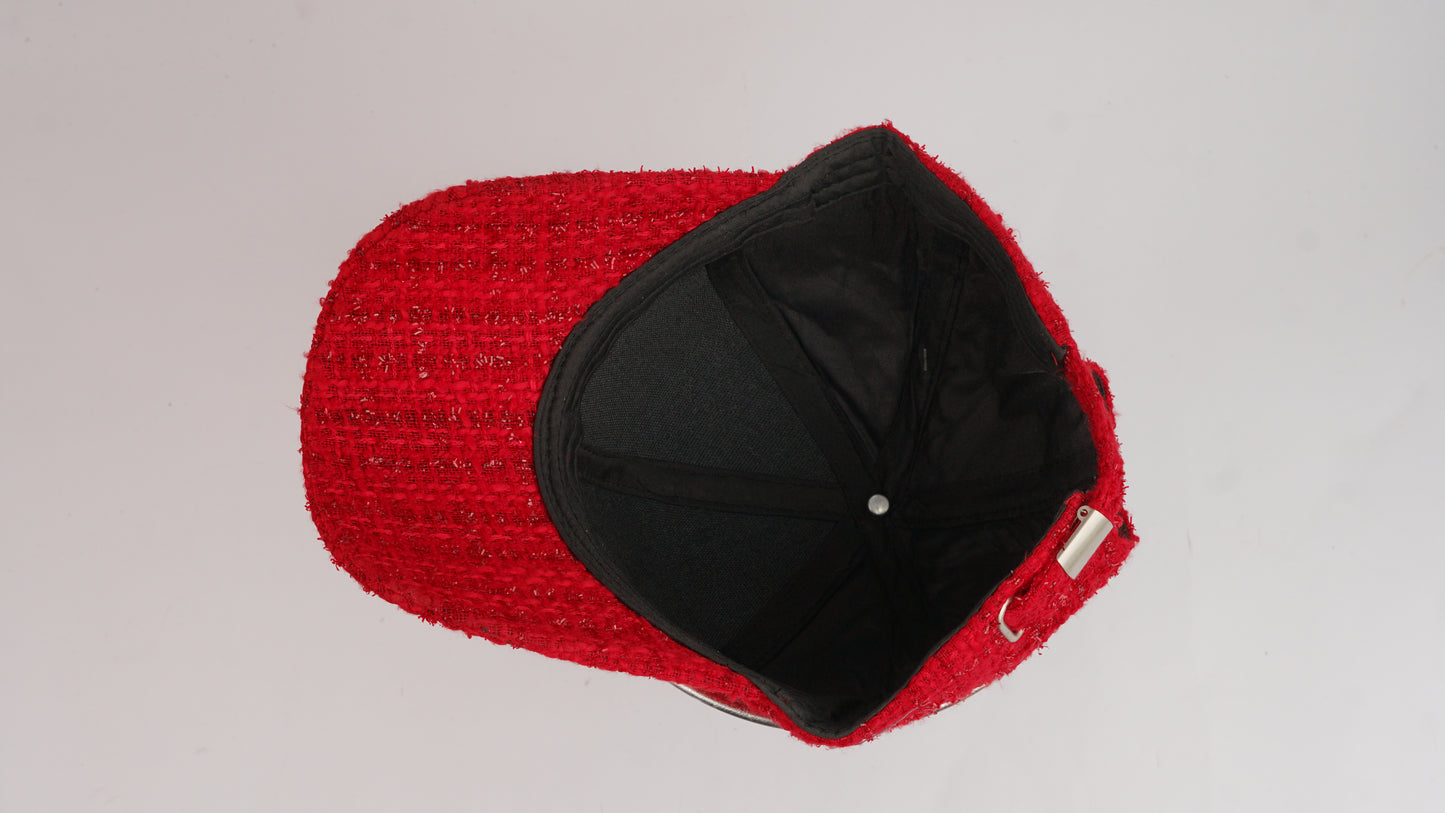 Red Tweed Cap