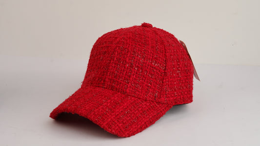 Red Tweed Cap
