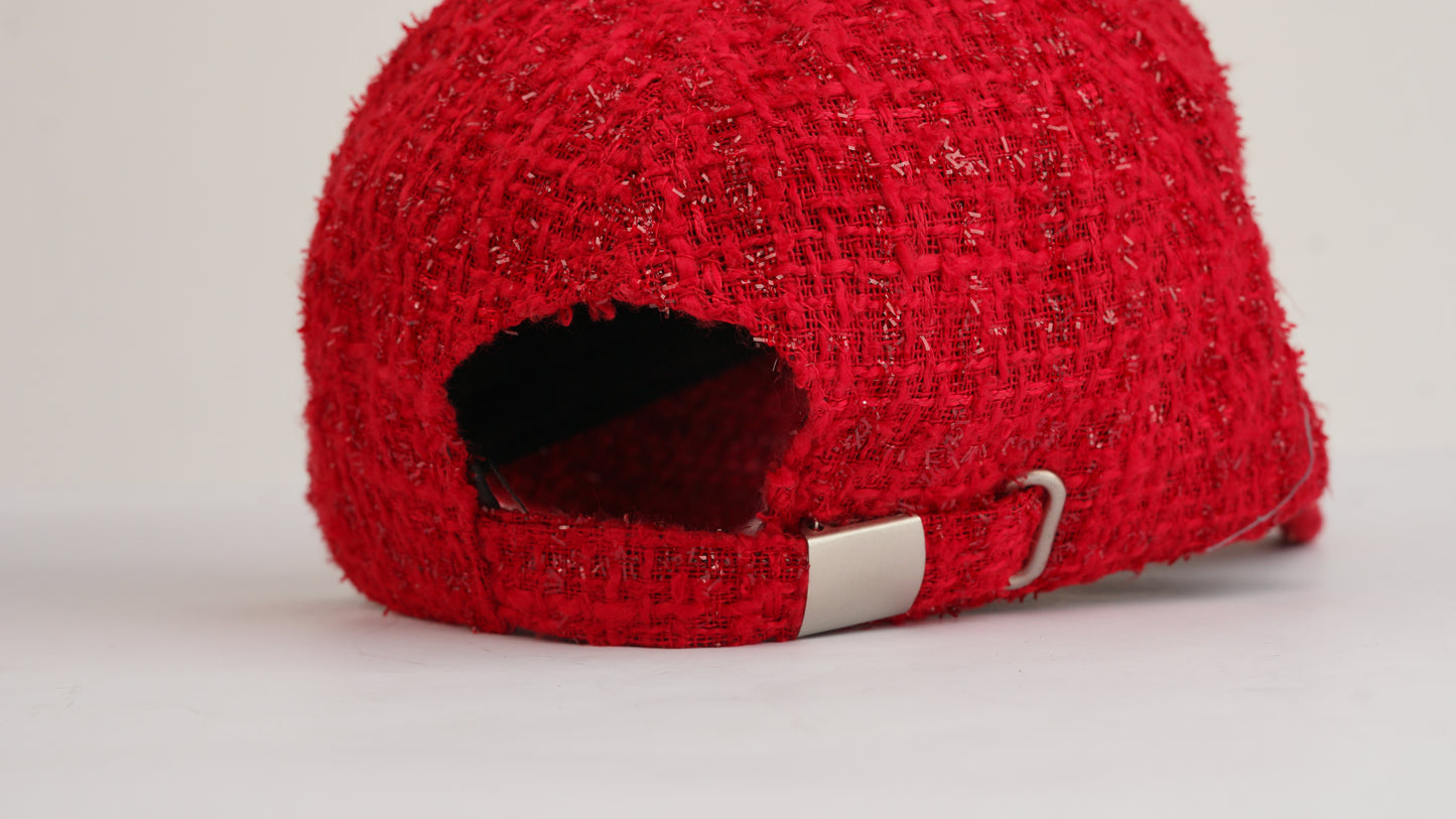 Red Tweed Cap